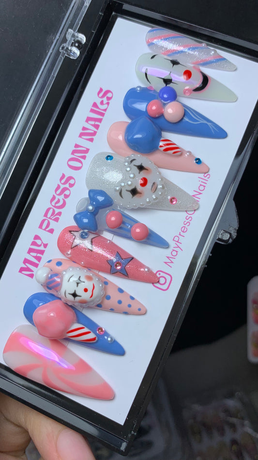 Halloween press on nails M03