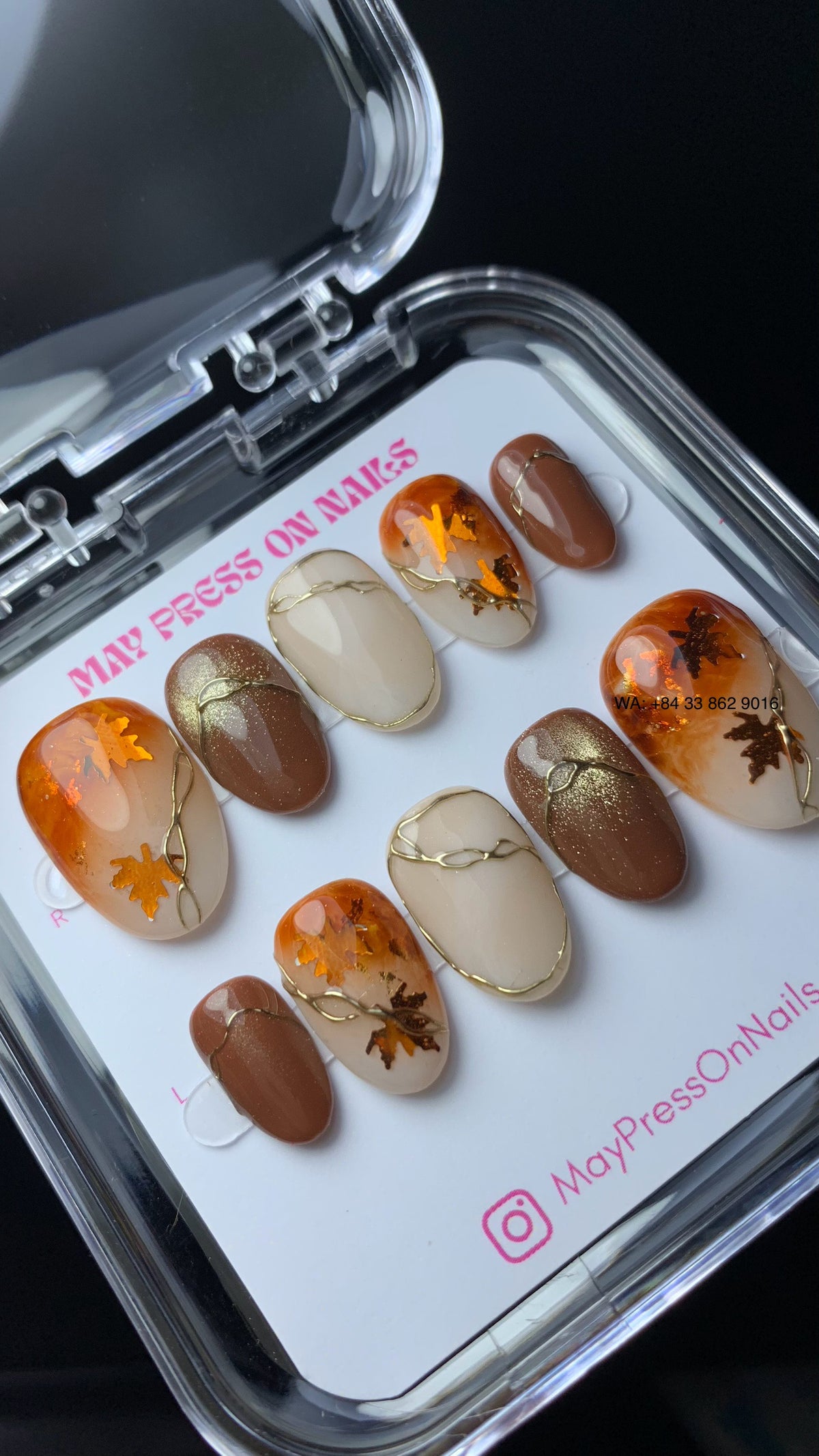 Autumn press on nails M21