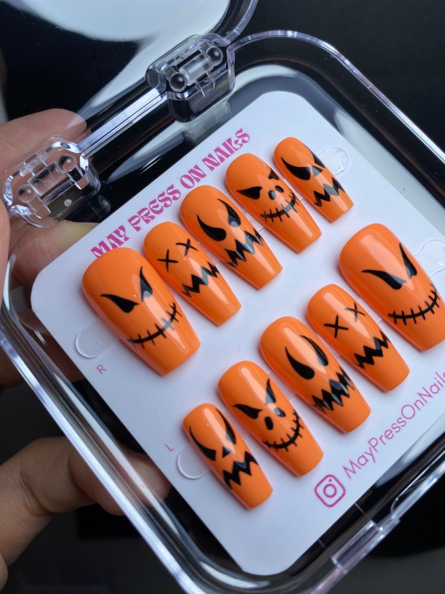 Autumn press-on nails M14