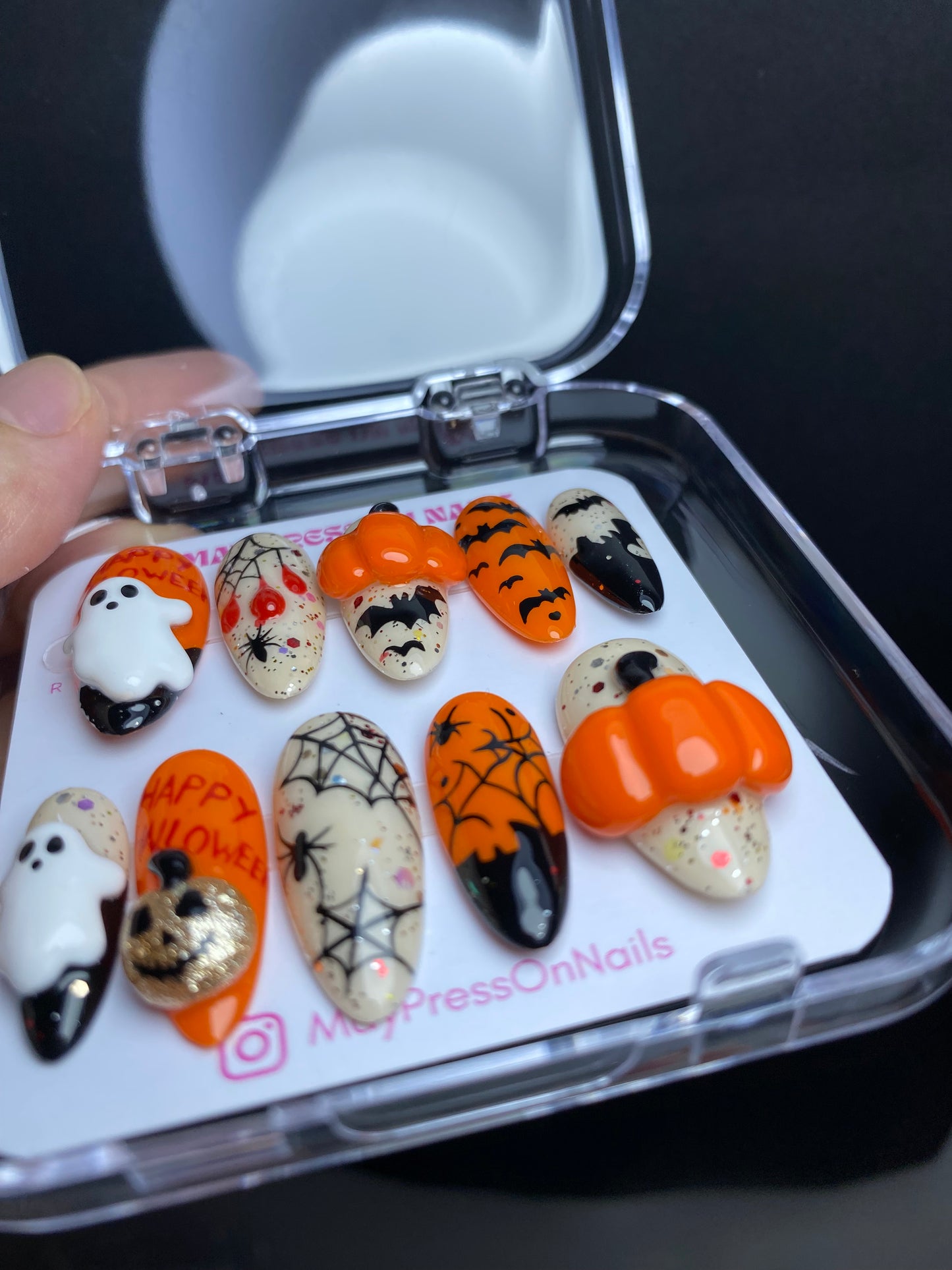 Autumn press-on nails M14
