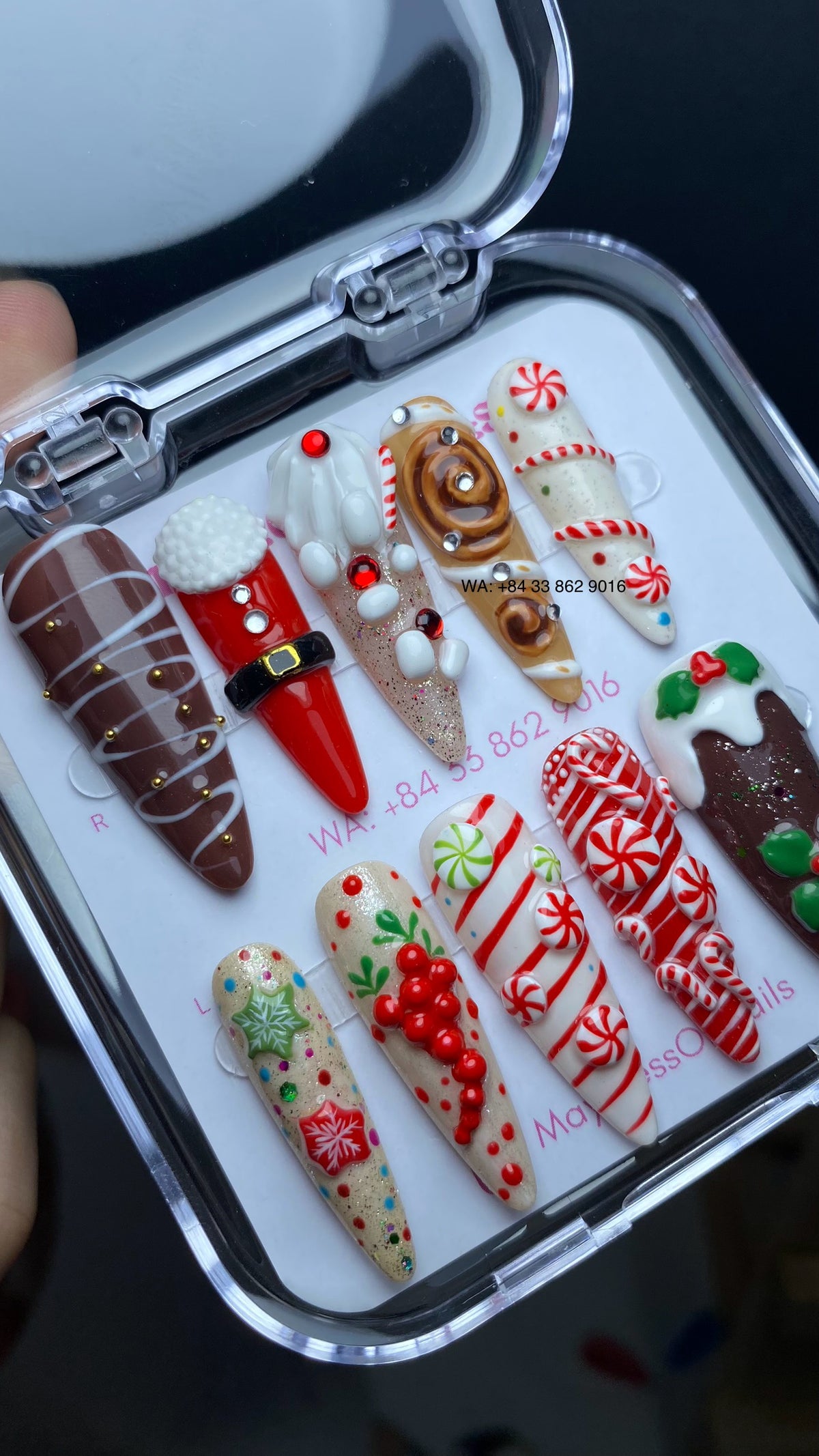 Christmas Press On Nails 02