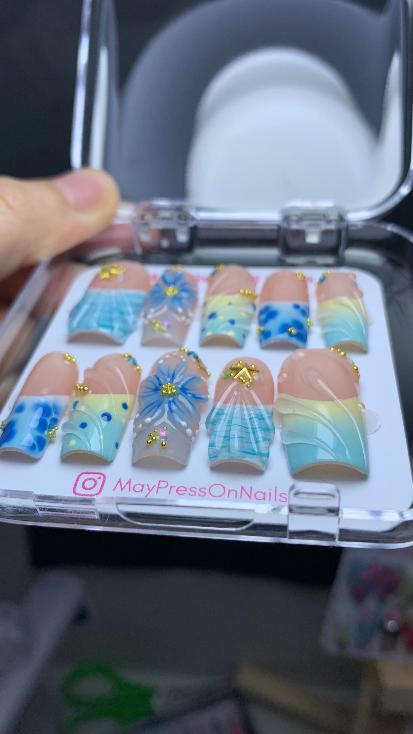 Summer press-on nails M121