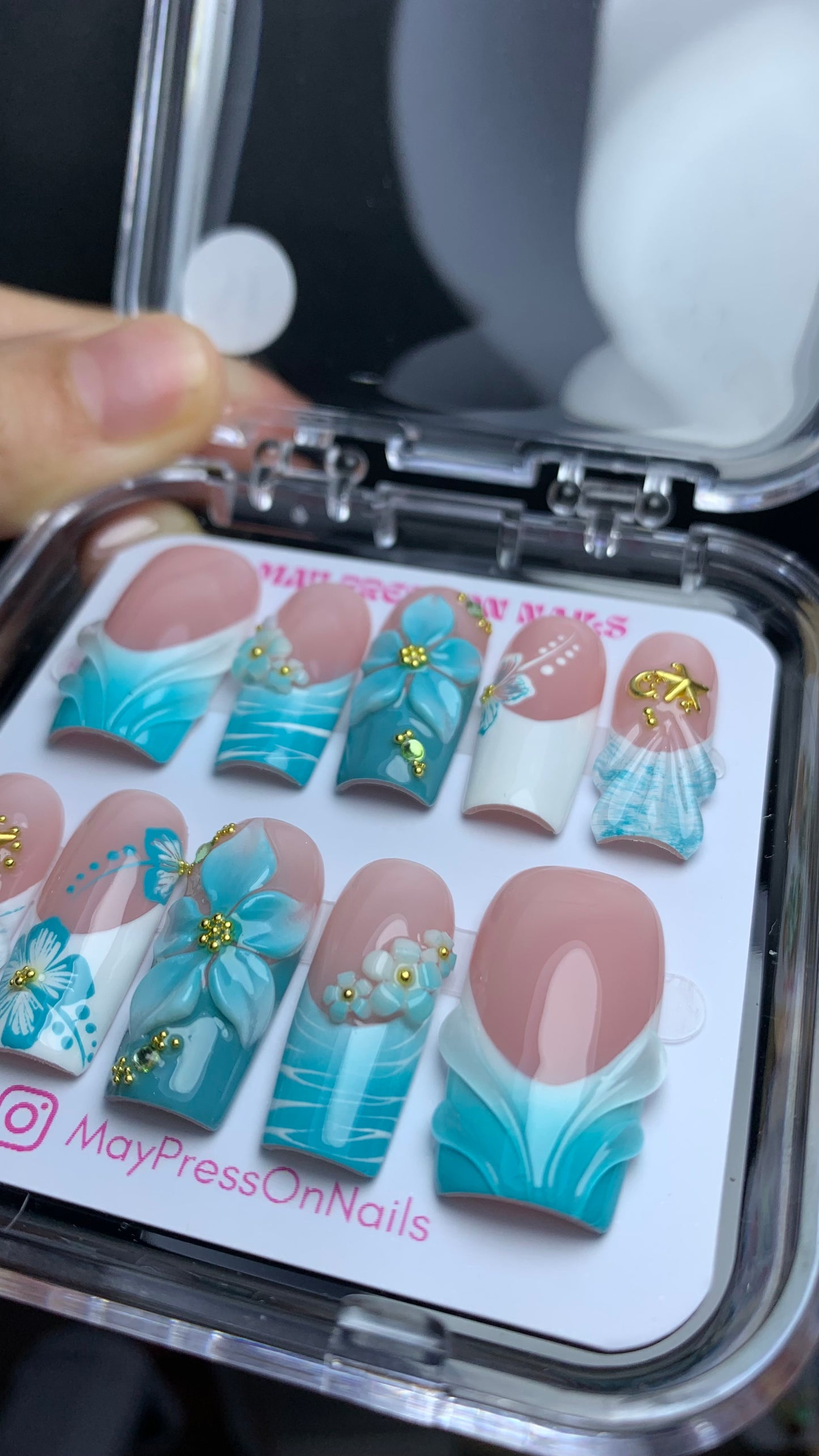 Summer press-on nails M123
