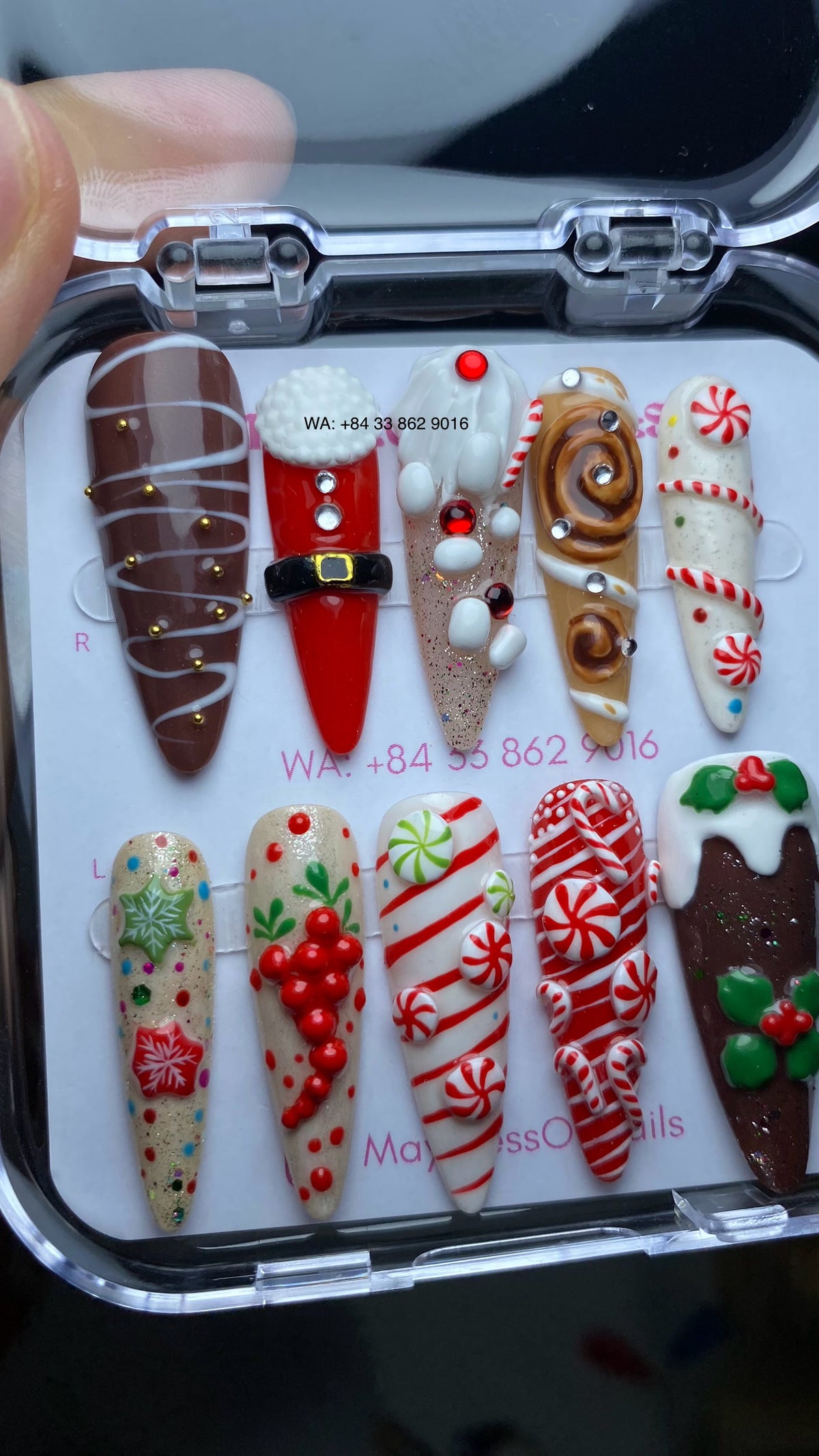 Christmas Press On Nails 02