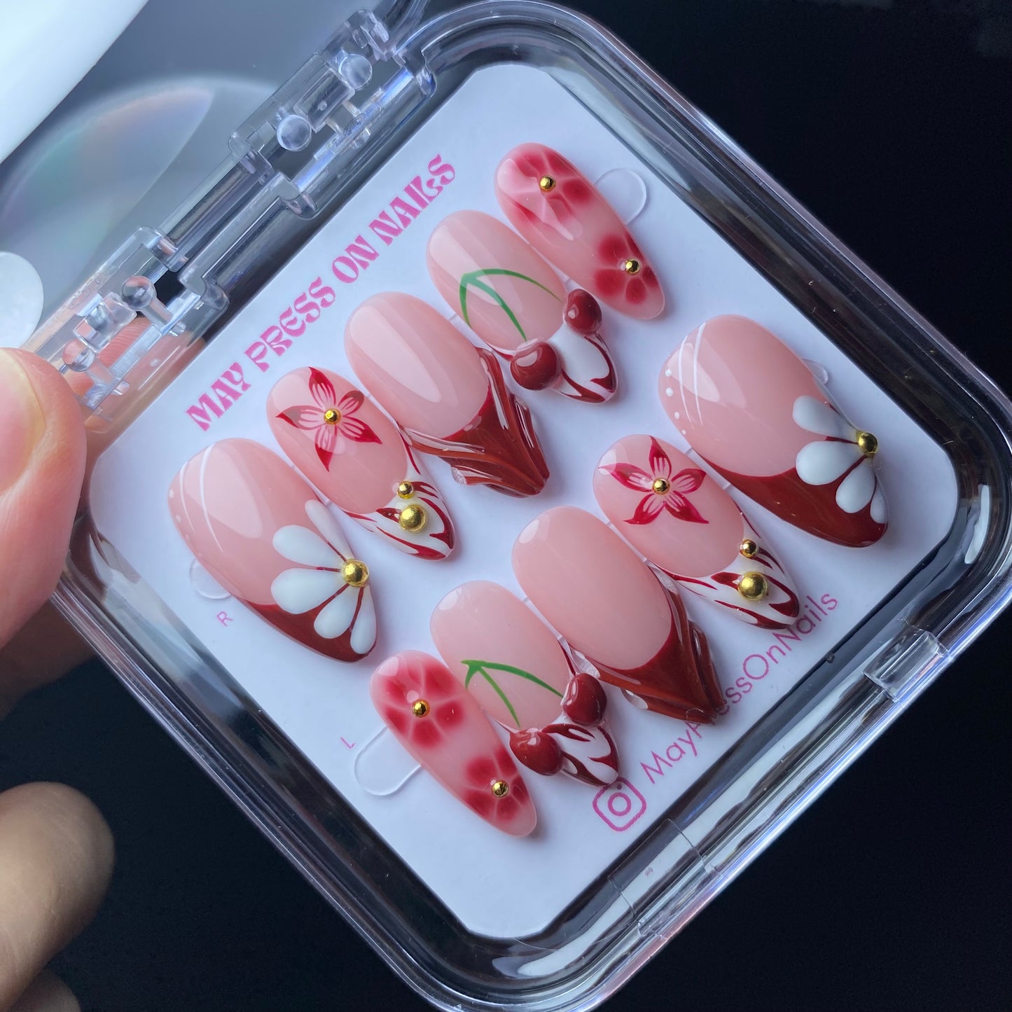 3D summer press-on nails M120