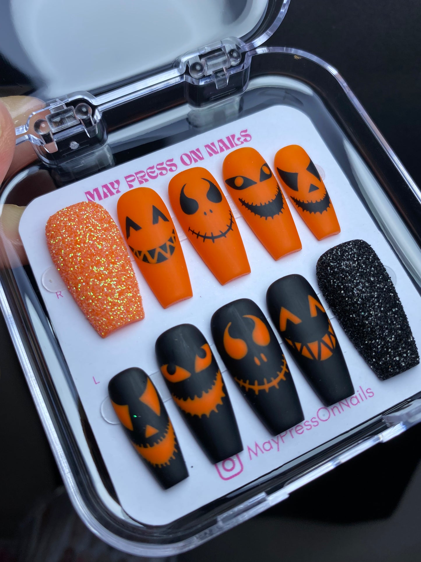 Autumn press-on nails M14