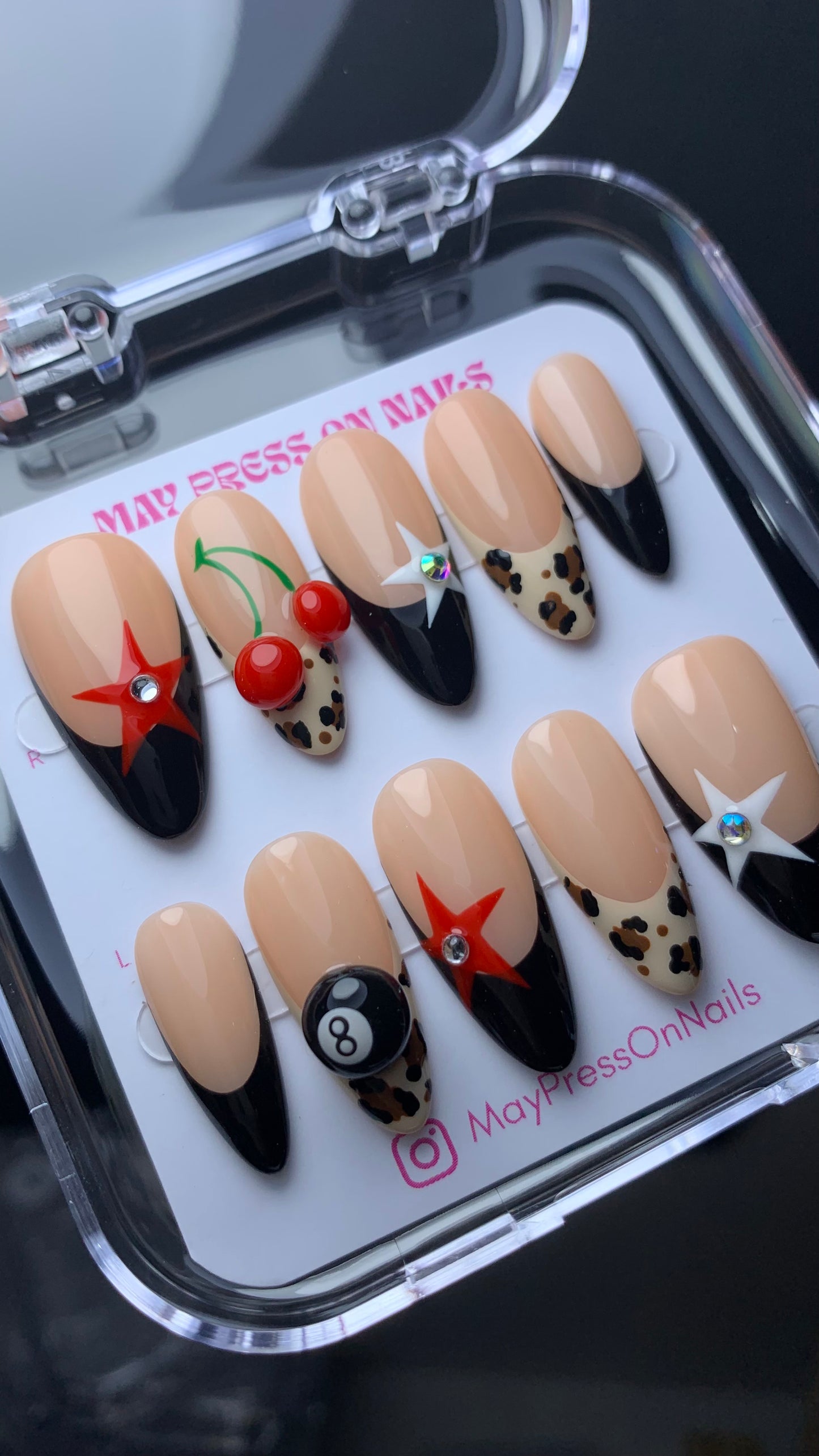 Autumn press-on nails M07
