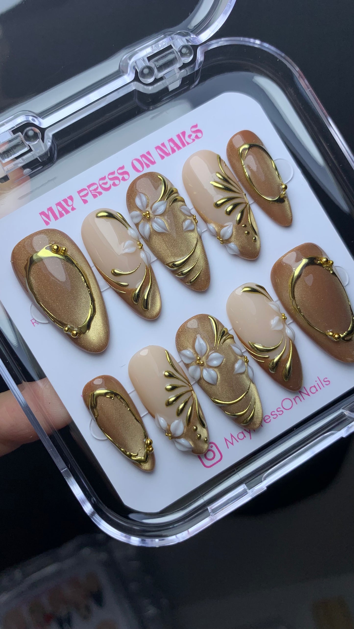 Autumn press on nails M03