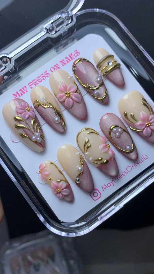 Autumn press on nails M06